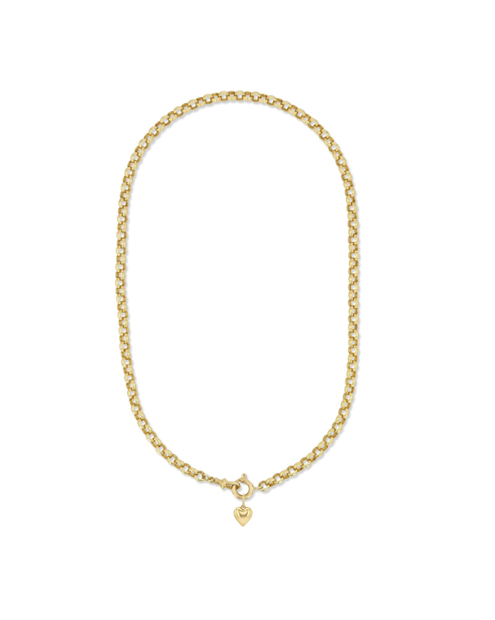 Nola Rolo Chain + Heart Pendant
